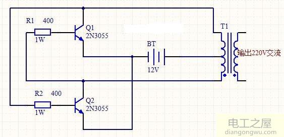 2N3055逆变器电路原理图