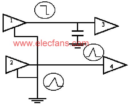 图4 并联单点接地 www.elecfans.com