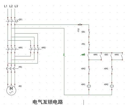 接触器互锁的正反转控制电路