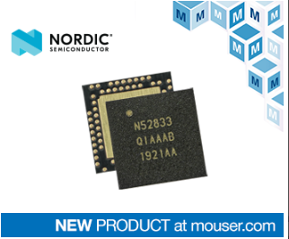 贸泽电子备货Nordic nRF52833多协议SoC 支持更高温度的专业照明设计