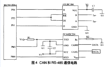 采用mc9s12d64单片机和can接口收发器实现分布式热电阻智能节点设计