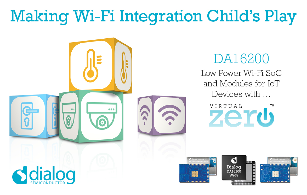 Dialog推出高度集成、超低功耗的Wi-Fi网络SoC芯片DA16200