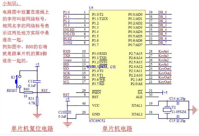 单片机最小体系电路原理及封装说明