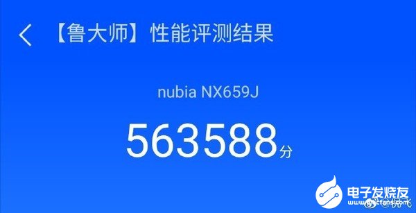 红魔5G游戏手机的跑分成绩曝光安兔兔成绩高达63万分