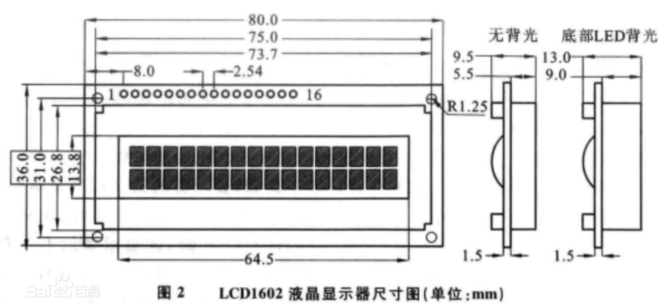 lcd1602液晶显示屏介绍_lcd1602引脚功能