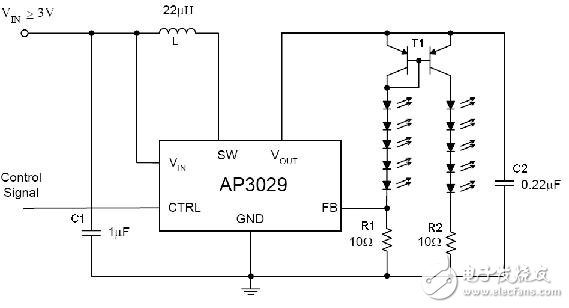 基于AP3029变换器的WLED背光驱动电源设计