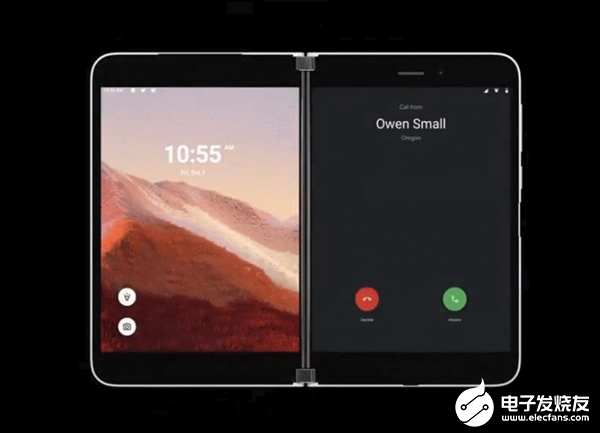新款Surface Duo曝光采用了双屏设计可以实现手机翻折