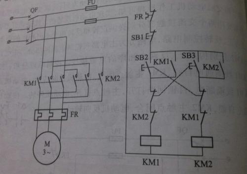 220v电机正反转接线图