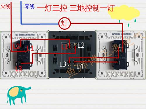 一个灯一个开关接线图