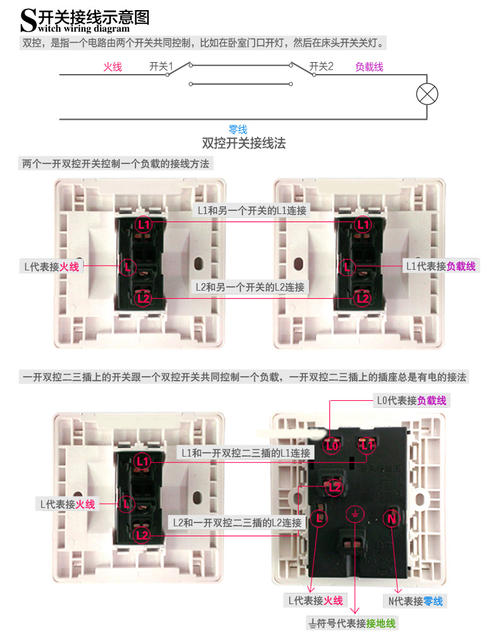 220v灯开关接线方法