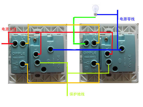 一个灯泡1个开关怎么接