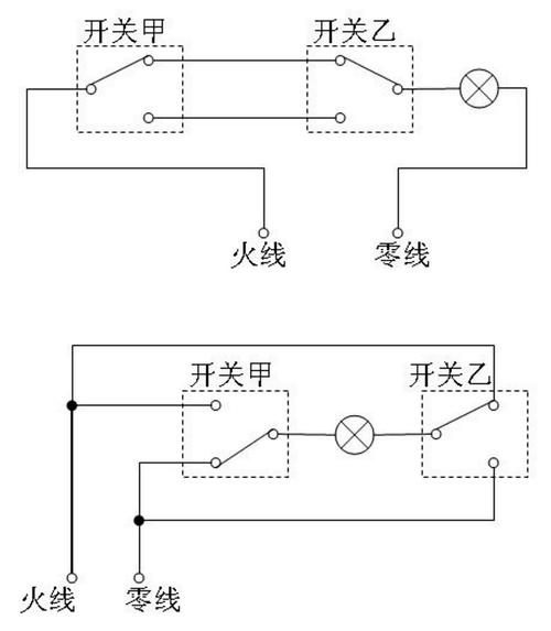 单灯双控开关接线图解