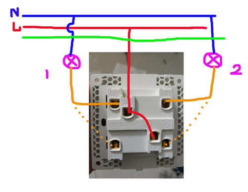 灯线开关的接法图片
