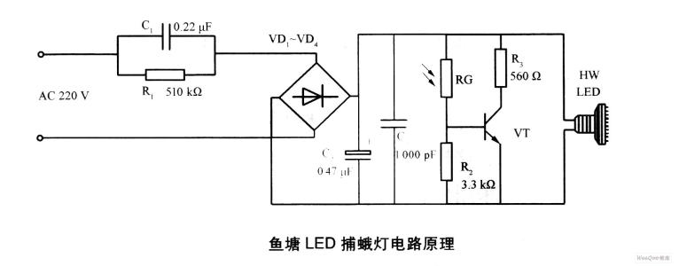 5v光控小夜灯电路图220vled灯泡的电路图