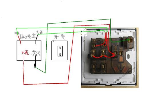 家用开关接法和接线图单开