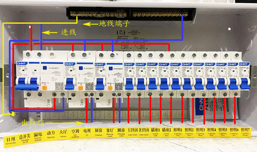 家庭220v灯开关接线图