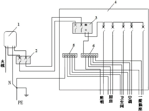 220v电灯开关接线图