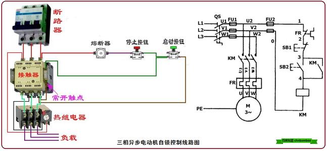 接触器带指示灯接线图