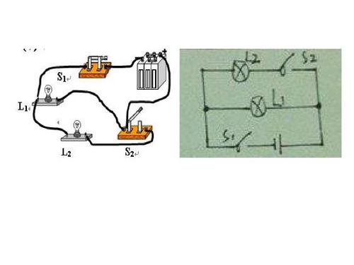 两个灯泡串联电路图