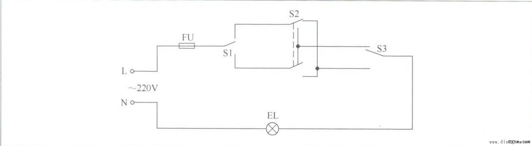 220v串联电灯接线图