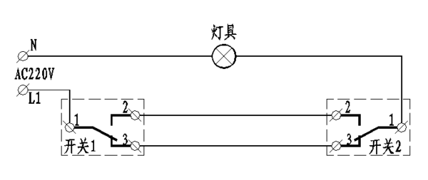 220v灯开关接线方法