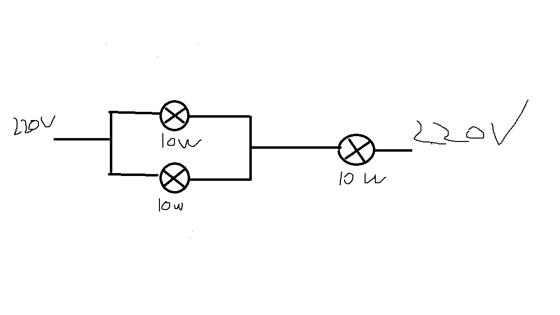 两个灯泡并联电路图