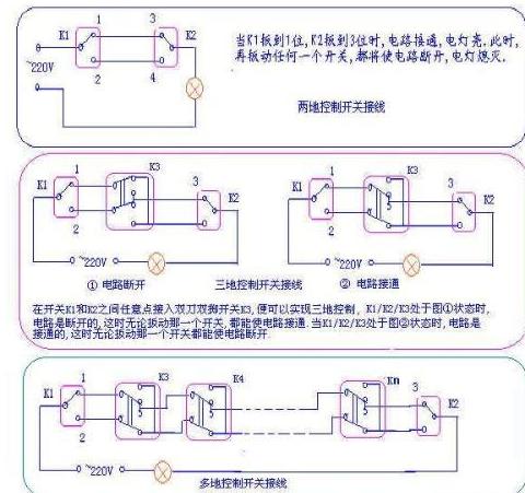 220v灯开关接线方法