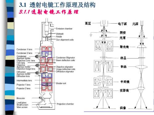 透射电子显微镜简介 透射电子显微镜运行特性