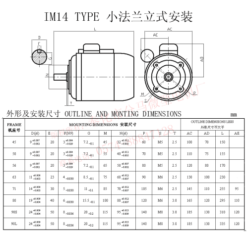 法兰电机简介 法兰电机特点