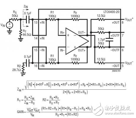 采用固定增益集成型电阻器实现至差分放大器的阻抗匹配 Impedance Matching for a Differential Amplifier with Fixed Gain Integrated Resistors