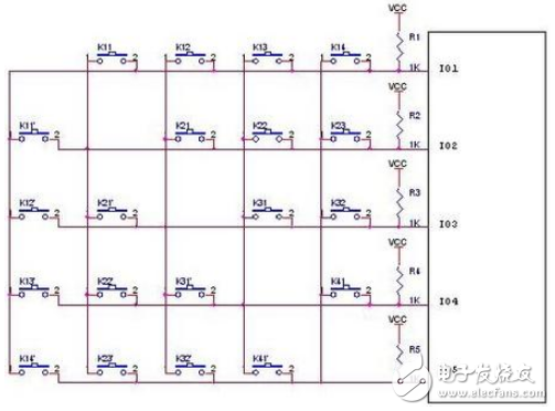 绝妙的IO口扫键应用电路设计盘点 —电路图天天读（253）