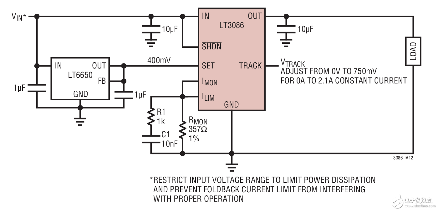 可调型压控电流源电路图