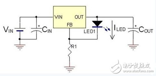 图2：恒流LED驱动器。