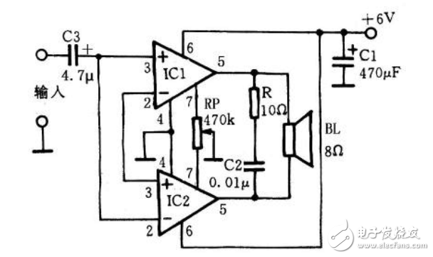由LM386构成的3W简易OCL功放电路设计 