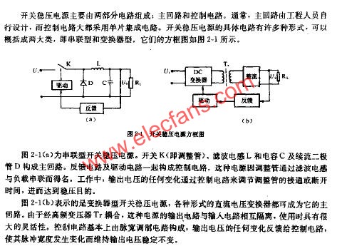 开关稳压电源特点及电路图