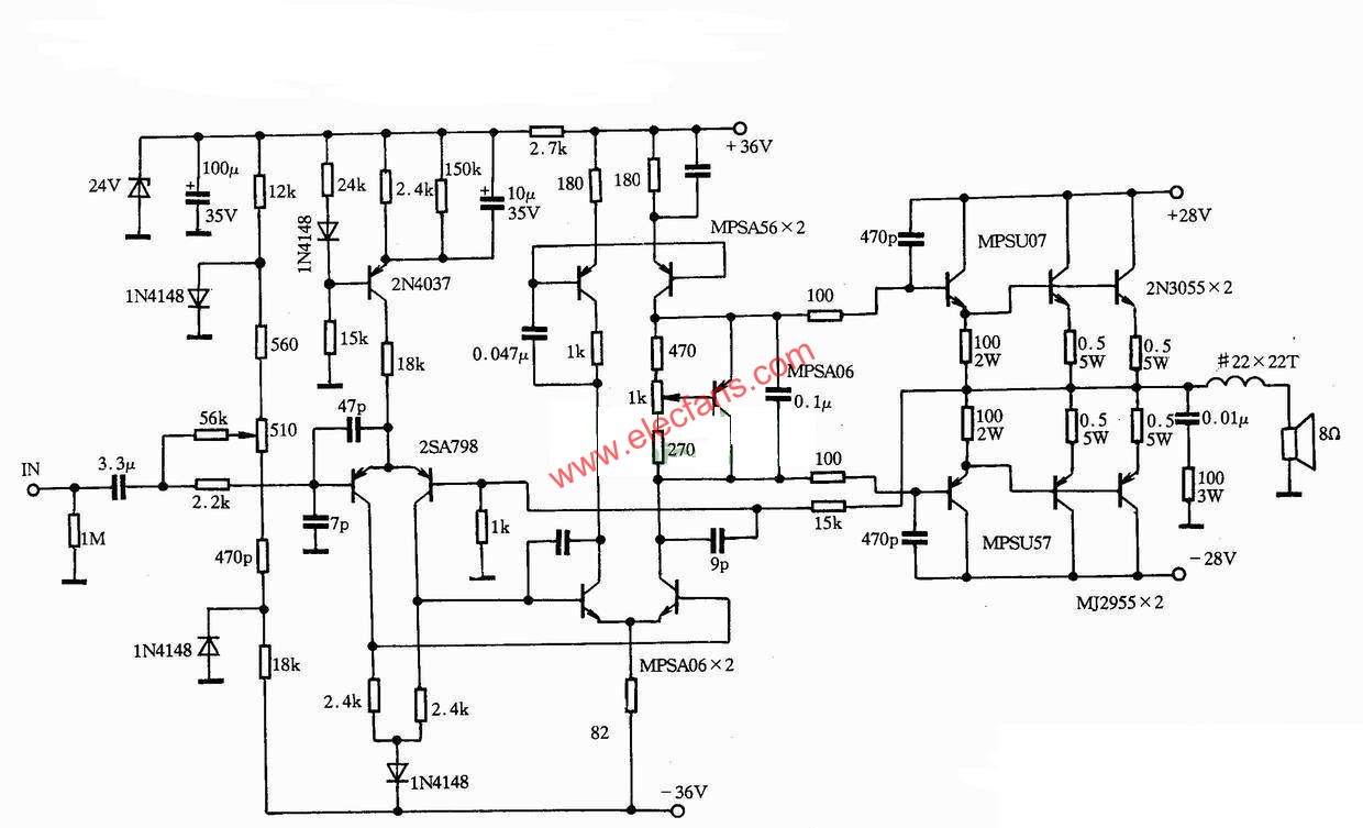 M22K先锋功放电路图