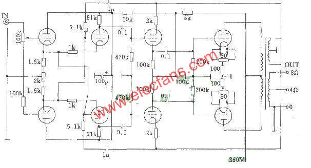 电子管柴尔功放电路图