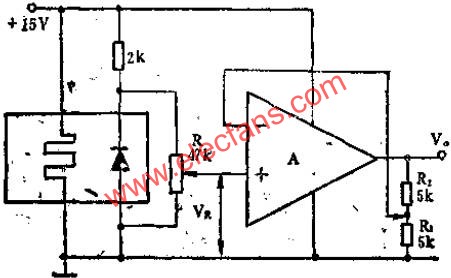 SW399和运算放大器组成的输出可变的基准源电路图