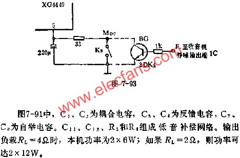 XG4440双通道音频功率放大电路的应用