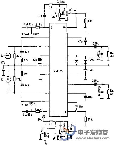 D4520立体声耳机放大电路的应用