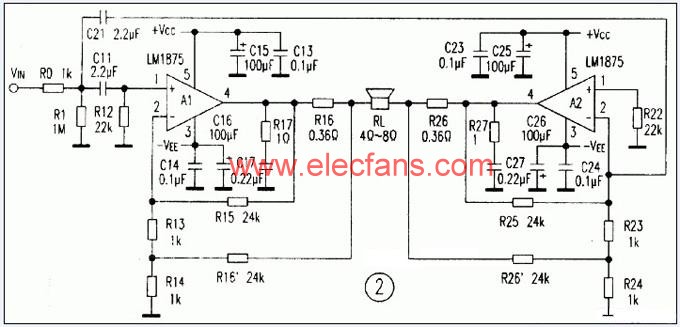 LM1875应用于实验和电流反馈BTL电路的方法