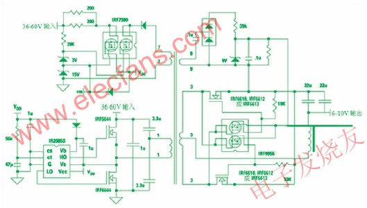 直流总线变换器电子电路图