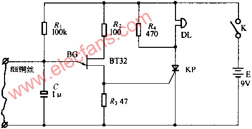 细丝报警电路图