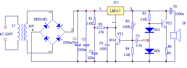 三端稳压LM317设计的甲类功放