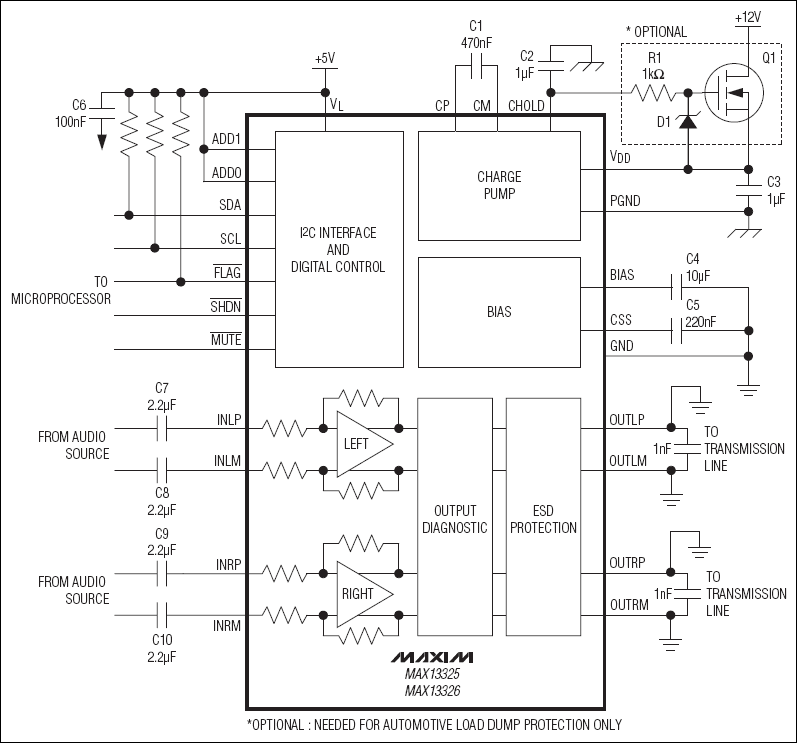 MAX13325, MAX13326应用电路