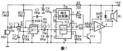 手提式D类扩音器原理及电路