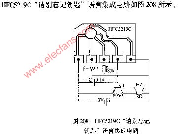 HFC5219C“请别忘记钥匙”语言集成电路图