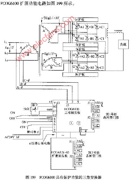 FCOG6100具有保护功能的三角变换器电路图