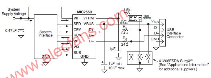 MIC2550应用电路