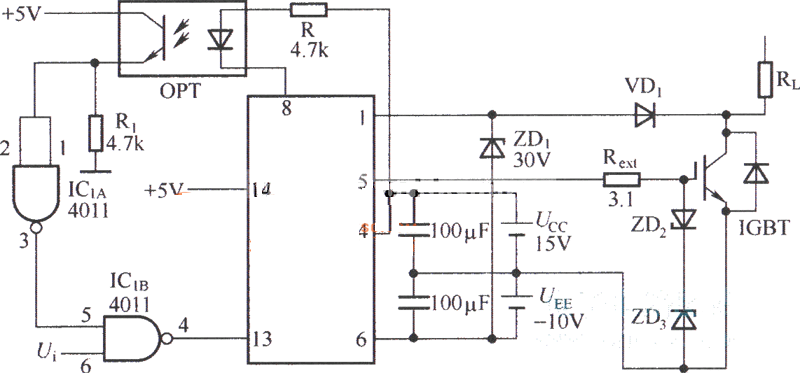 M57962L的典型应用实例电路